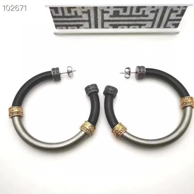 China Large C Circle Bamboo Hoop Earrings High Quality Acrylic Western Earrings Wholesale FASHIONABLE Hoop Earrings for sale