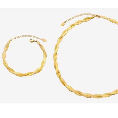 China Wholesale TRENDY Fashion Jewelry Sets Made In China Jewelry Sets Necklace 18k Gold Jewelry Set for sale