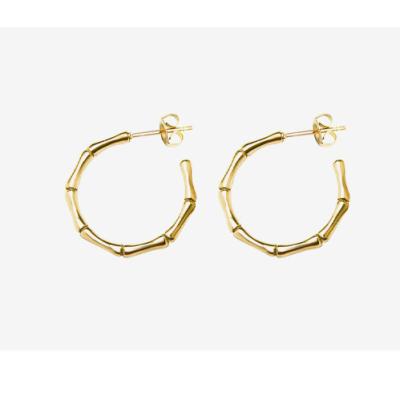 China Trendy 2021 fashion new style stainless steel korean gold plated 18k gold plated circle women jewelry earrings for sale