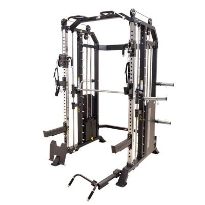 China Integrated Gym Trainer Power Rack Fitness Rack in Silver Grey for All-in-One Training for sale