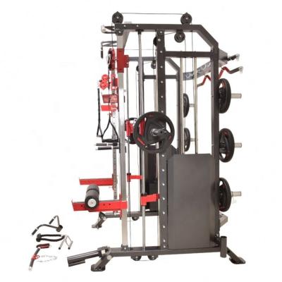 China 2024 Men's Black Matt 3 In 1 Fitness Power Rack Multi Functional Trainer Smith Machine for sale