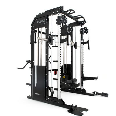 China Red Multi Functional Trainer Power Rack Fitness Gym Equipment Exercise Equipment Smith Machine Home Gym Station N.W. 378.2 for sale