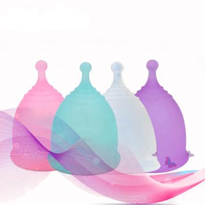 China Eco-friendly Silicone Monthly Menstrual Cup Set Daily Life Female Menstrual Cycle Cup for sale