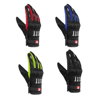 China Wholesale full finger motorhandschoenen black breathable racing cycling riding gloves for power grip MAD-07 for sale