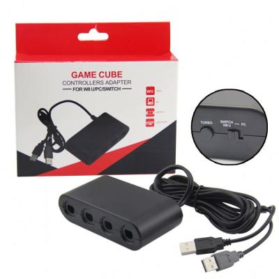 China ABS Free Sample 4 Ports Game Controller Adapter Converter For Wi I U/PC/Nintend Switch for sale