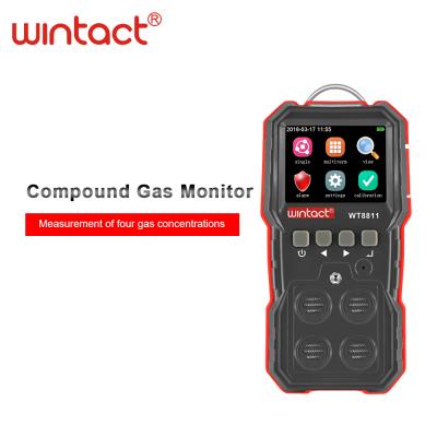 China 4 Gas Monitor Four In One Co O2 H2S LEL Gas Detector Fast Delivery WT8811 for sale