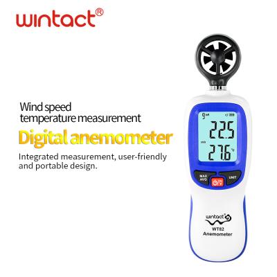 China CE Fe ROHS WT82 Digital Wind Speed ​​Meter Anemometer Air Circulation Instrument Temperature LCD Display for sale