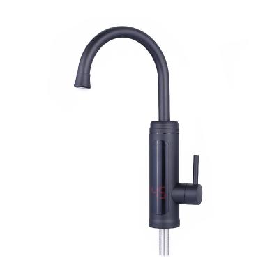 China Electric Faucets New Product 360 Degree Rotate Instant Heating Instant Heater Water Tap Electric Water Faucet Kitchen Faucet Black Digital Display for sale