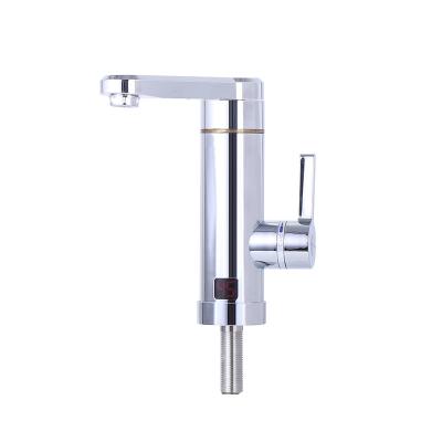 China Electric Instant Electric Water Tap Heater Faucet 3-5Secs Chrome Deck Mounted Faucets Hot And Cold for sale