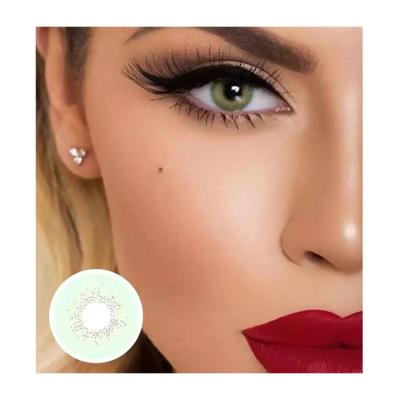 China 8.6mm factory sales 0.08mm thickness eye prescriptio contact lenses hot center green colored contact lens for sale