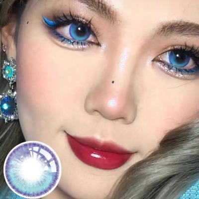 China 8.6mm Nozzle Blue Colored Contact Lenses 8.6mm Curve Factory Direct Tone Cosplay for sale