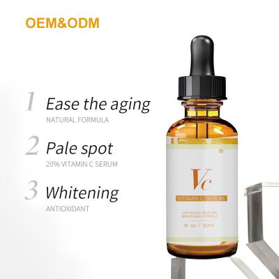 China Bleaching Whitening Facial Vc Massage Natural Skin Care Whitening Private Label Acid Vitamin C Hyaluronic Serum Anti Aging for sale