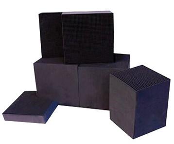 China Coal Based Carbon Honeycomb , 145X45X20mm 1.5mm Activated Carbon Honeycomb for sale