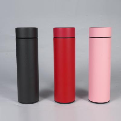 China Business 500ml 304 Stainless Steel Double Wall Thermos Cup Intelligent Temperature Display Water Bottle for sale