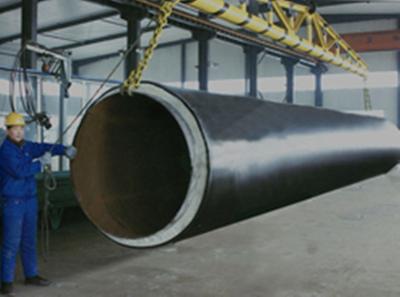 China W.T 6mm - 12mm Black Jacket Insulation Steel Pipe With Pu Foam For Urban Centralized Heating System for sale