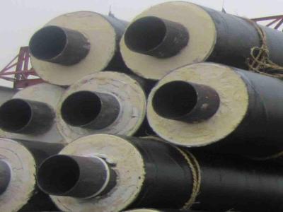 China Black PU Foam Thermal Insulated Steel Pipe A53 A , B For Petroleum , Thick Wall for sale