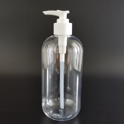 China Boston Round Pet Bottles In Stock Clear Pump Cap Bottle 60ml 100ml 150ml 200ml 250ml 300ml 500ml Boston Round Pet Bottles Plastic Bottles for sale