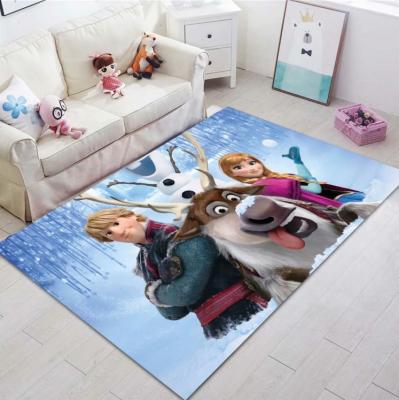 China Custom Blankets Living Room Baby Play Mat The Snow Queen Carpet Blankets Kids Blankets for sale