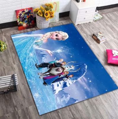 China custom made 3d baby living room blankets carpet the snow queen rug blankets grill children's rug for sale