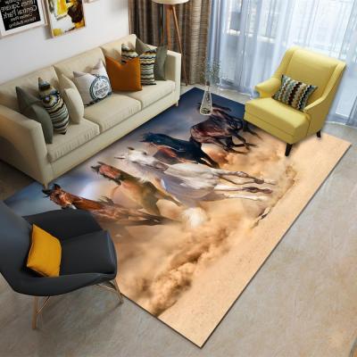 China Custom rug for living room 3d rug printing horse rugs for sale