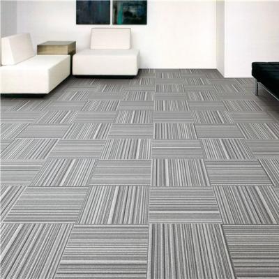 China Modern PVC Backing Mat Tile Polypropylene Tile Carpet Free Standing Office for sale