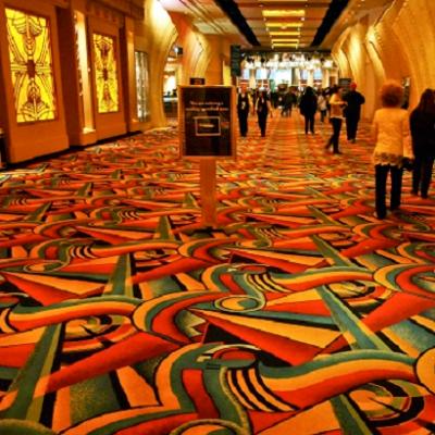 China Retro Casino Washable Fire Retardant Rug Corridor Woolen Carpet Hotel Design Nylon Printed Classic Carpet for sale