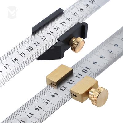 China Durable Woodworking Position Metal Stop Ruler Block Marking Measuring Tools for sale