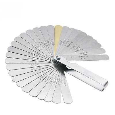 China Stainless Steel 32 Blades 0.04-0.88mm Thickness Isofrequency Wedge Gauge Metric Thickness Gage For Measurement Tool for sale