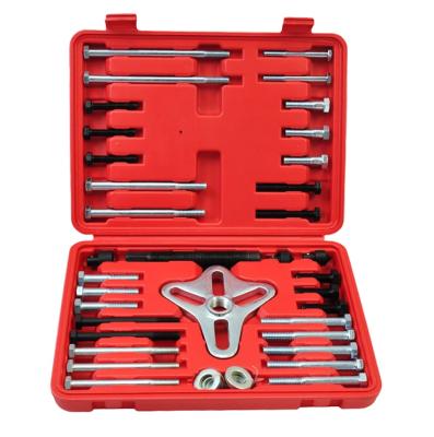 China Car Repair 17PCS Crankshaft Pulley Removal Flywheel Pulling Set Harmonic Balancer Puller Tool Kit for sale