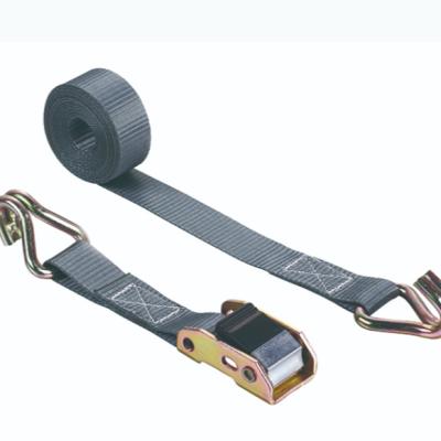 China 600kgs 2.5cm Quick Release Cam Buckle Tie Downs Cargo Lashing Strap Flat Belt Movable Buckle Lifting Strap for sale