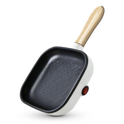 China Portable Nonstick Frying Pan Saute Pan Saute Roast Egg Steak Egg Steak Multifunction Electric Skillet Hotel Mini for sale