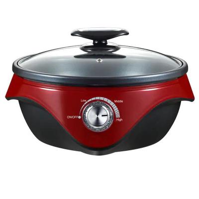 China Hotel 5L Large Capacity Electric Stainless Steel Multifunctional Hot Pot Electric Frying Pan Soup Cooker for sale