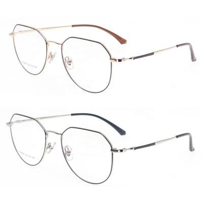 China Prescription glasses frame classic retro shield metal glasses to frame ultra thin square shape prescription glasses frame for young ladies for sale