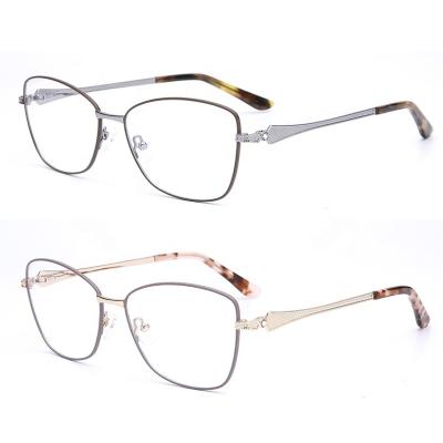 China Fashionable Classic Single Screws And Studs Installation Designer Nickel Copper High With Flexible Hinge Prescription Two-tone Coating Frames For Women 2327 for sale