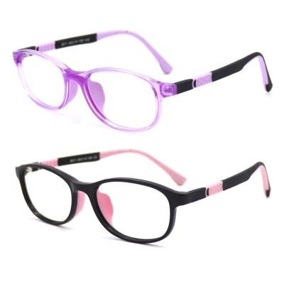 China Bendable and Durable Drop Ship Kids TR90 Combined Colorful Silicone Bendable Dual Colors Unisex Durable Optical Glasses Frames 8911 for sale