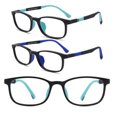 China Bendable and Durable Drop Ship TR90 Combined Silicone Bendable Dual Colors Durable Unique Optical Glasses Frame for Teenagers 8916 for sale