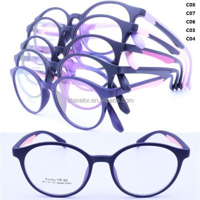 China TR-silicone Bendable And Durable Oval Shape Elastic Painting Color Sports Prescription Glass Frame D001 For Kids for sale