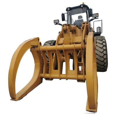 China Farms Low Price Used Lonking Wood Wheel Grab 855N For Sale Longgong Wheel Loader Changed To Wood Grab for sale