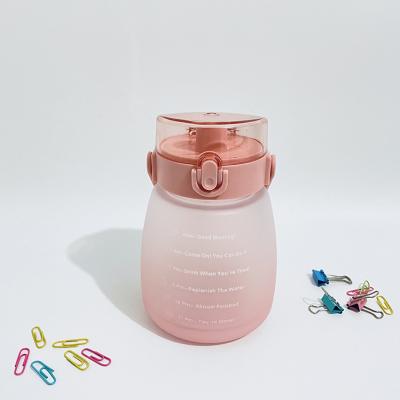 China Cute Appearance Cute High Level 1500ml Double Cup Kettle Girl Portable Plastic Drinking Bottle for sale