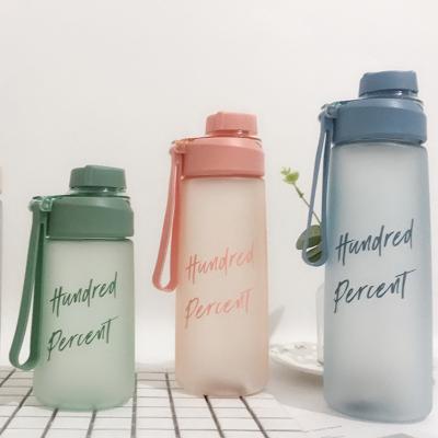 China Sustainable Portable Summer Large Capacity Forest Cup Gym Fitness Plastic Cup Sports Cute Cool Bottles for sale