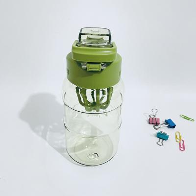 China Customized Stocked Logo Plastic Tumbler Reusable Coffee Cup With Double Lid Plastic Straw Water Bottle for sale