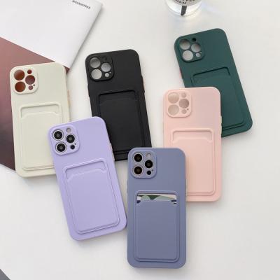 China Shockproof Wallet Case For iphone 11 12 13 Se plus max pro xs max XR x 7 8 2020 pro soft silicone wallet card holder cover 12 mini 12 for sale