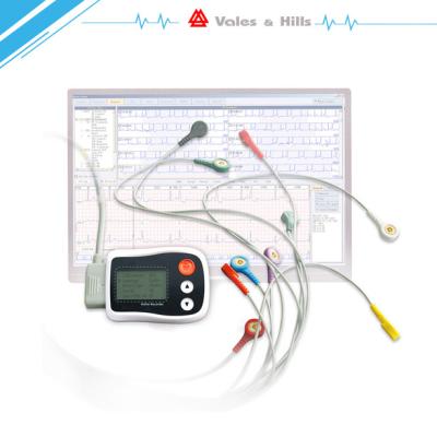 China White Automatic Ecg Holter Monitor Software‎ With Lcd Display , Battery Power for sale