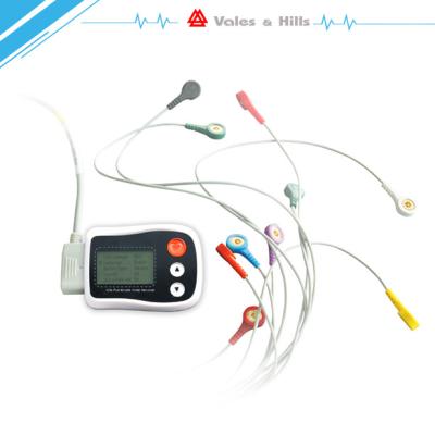 China LCD Display 8 - 10 Bits ECG Accessories Small Size 12 Channel Holter ECG Device for sale