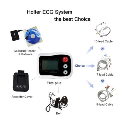 China 0.05-60HZ Holter ECG Monitor 12 Channel / 3 Channel Connect With White Recorders for sale