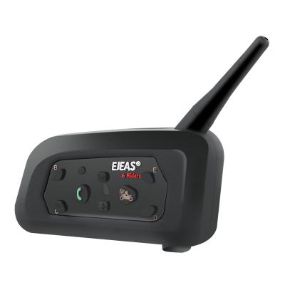 China Ejeas V6 PRO 6 Rider Rider Waterproof IP65 Motorcycle Bluetooth Intercom Intercom for sale