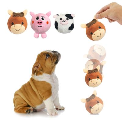 China Amazon Plush Ball Pet Toys Viable Hot Dog Chew Non-Toxic Rubber Dog Chewing Toys for sale