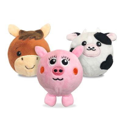 China New Design Sustainable 3pc Packed Stuffed Toy Dog Chewing Rubber Toy Pet Toys for sale