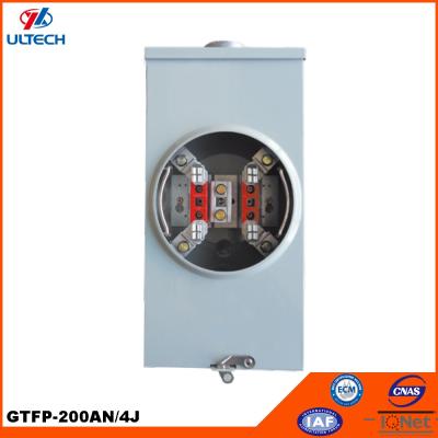 China Outdoor Advertising 200A Square 4 Jaws Single Phase Power Meter Socket for sale