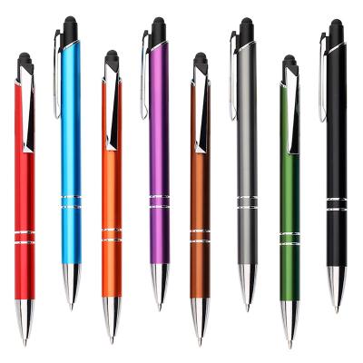 China Normal 2022 promotional luxury 2 in 1 stylus screen metal ballpoint pen with custom logo for sale